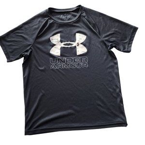 Boys Under Armour Black T- Shirt Size Youth XL